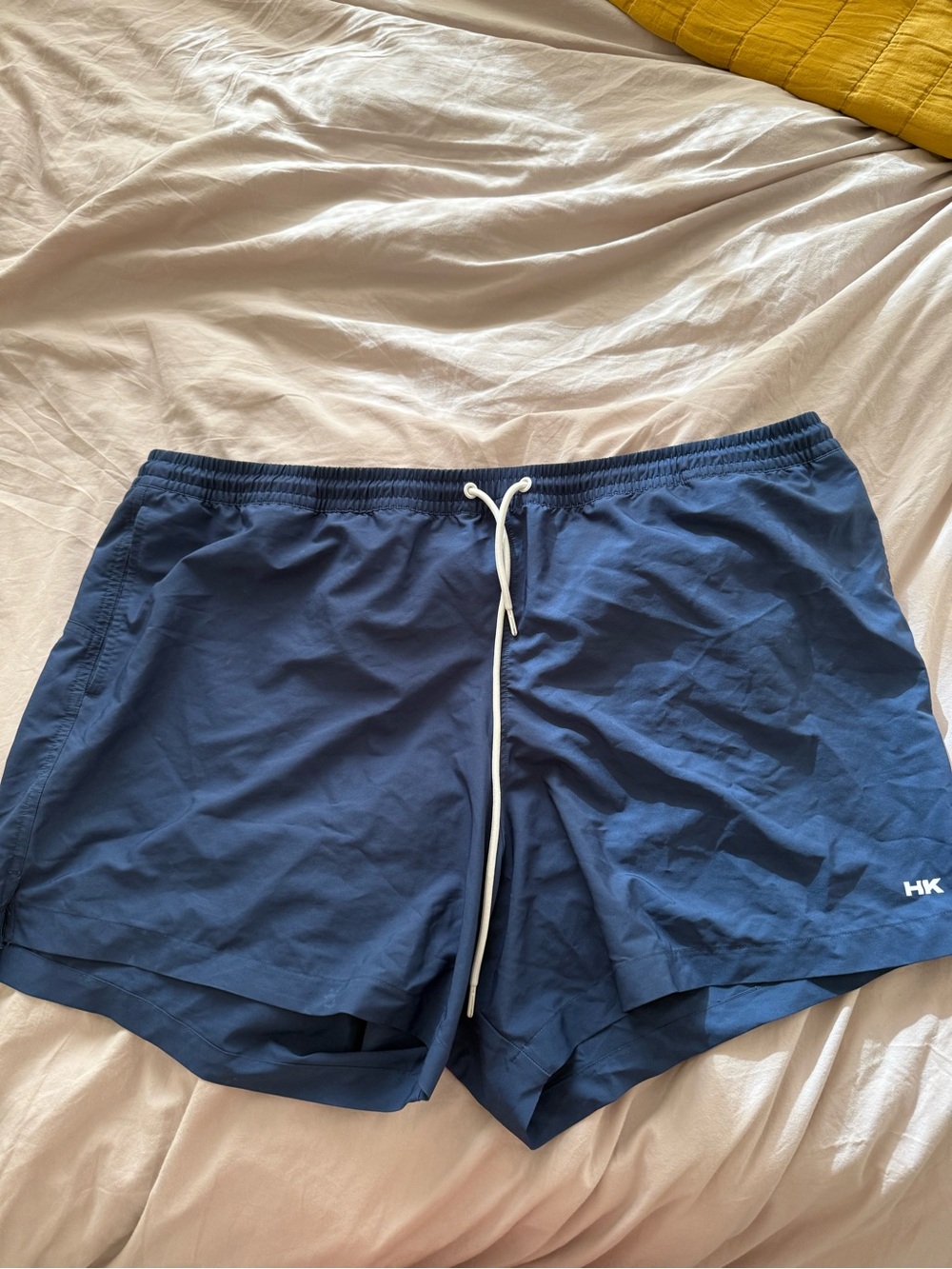 Humankind Navy Blue Swim Trunks with White Drawstring